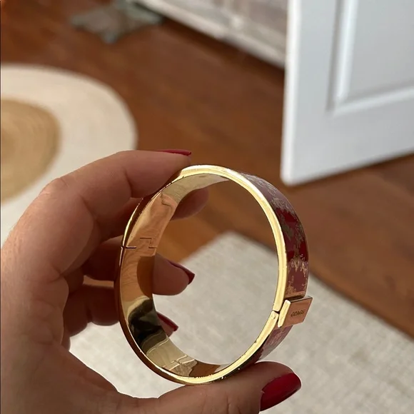 Authentic Signature Coach Hinged Bangle/Bracelet Red - Picture 11 of 12